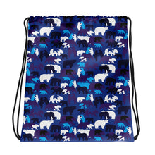 Blue Camo Bears Drawstring Bag