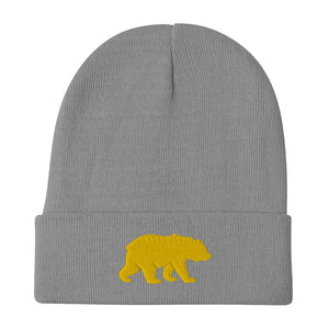 Big Bear (Yellow) Embroidered Beanie