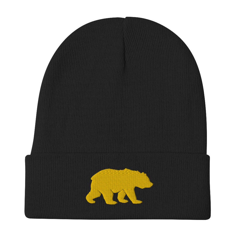 Big Bear (Yellow) Embroidered Beanie