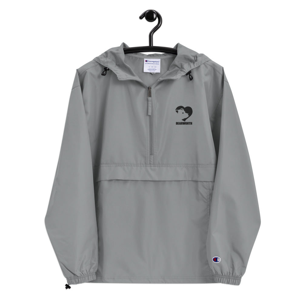 BEARWORTH Embroidered Champion Packable Jacket (Gray)