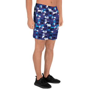 Men's Athletic Blue Camo Bears Shorts